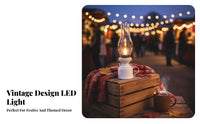 Flameless oil lantern Battery Operated Retro Night Light for gatherings Planners