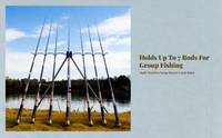 Retractable aluminum fishing rod holder for outdoor support