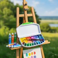 18 Well Paint Palette Leak-Resistant 18 Well Paint Case Sealed Watercolor Box Easy to Clean for Painters, Travel