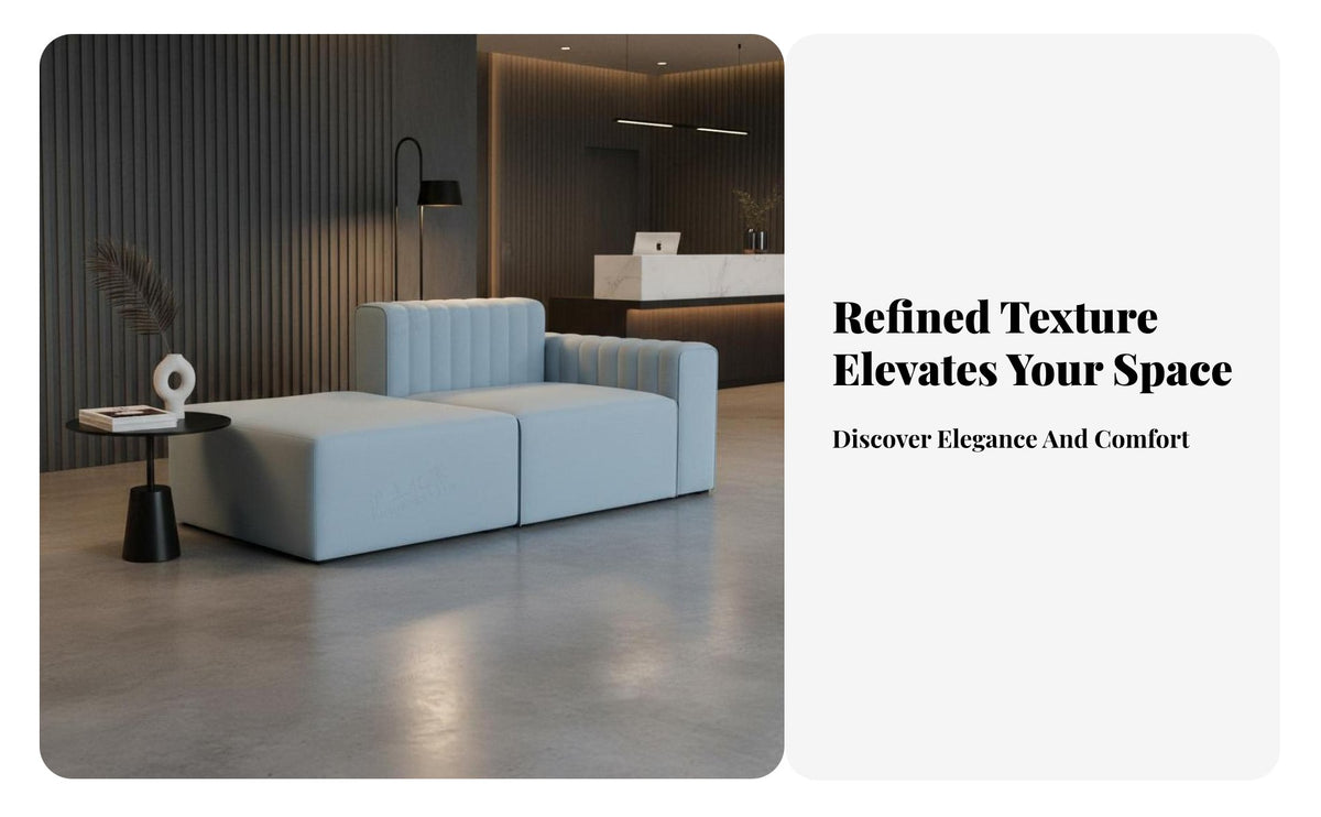 Curved Backless Settee Modern Design Chaise Lounge textile Upholstery End-of-Bed Stool for homeowners, Adults, Reception Area, Hotel Lobby, Living Room
