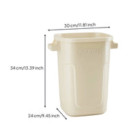 Tall Kitchen Bin with Handles Plastic Rectangular Wastebasket Slim Garbage Container Lightweight for Utility Room