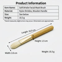 Skincare Brush Tongue Shaped Long Handle for Facial Treatment, Cosmetic for Routine, Application
