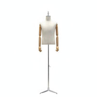 Men's Suit Display Stand Sturdy Metal Base Men's Dress Form Stand for Showroom