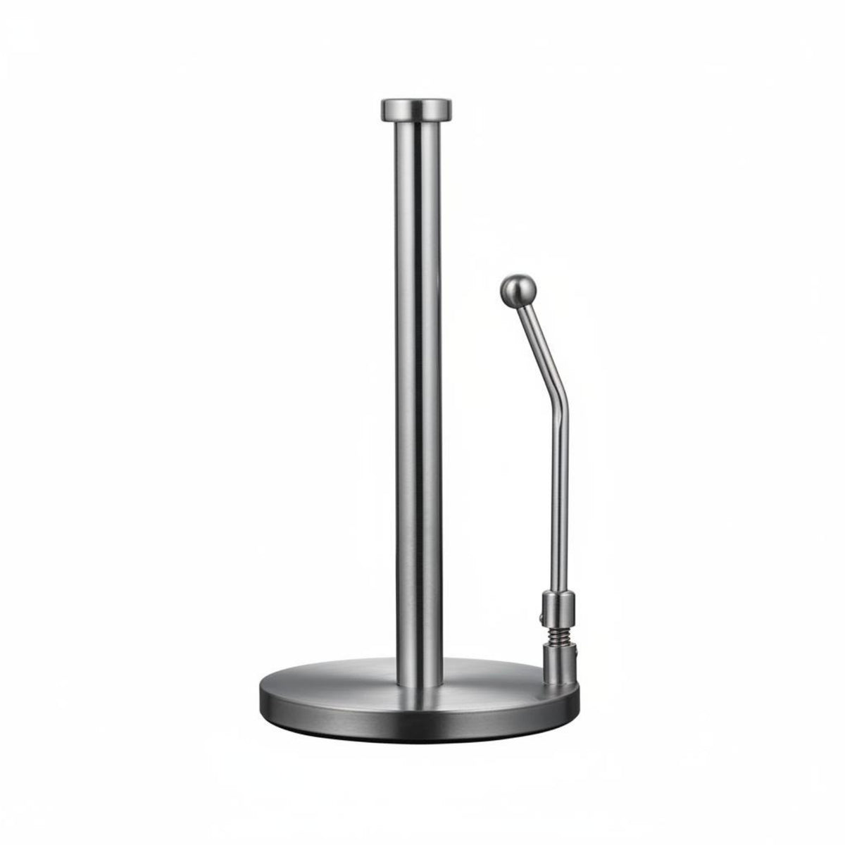 Stainless Steel Paper Towel Stand Weighted Base Countertop Kitchen Roll Holder