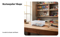 Transparent Polypropylene Container Multipurpose Clear Storage Box Versatile Small Item Storage Case for Office, Workshop, Garage