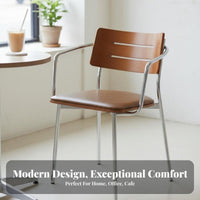 Modern Design Upholstered Armchair with Wooden Frame Minimalist Aesthetic Upholstered Frame Armchair Ergonomic rearrest Dining Chair for Cafe Owners, Homeowners, Interior Designers, Living Room, Restaurant, Lounge Area, perusing alcove