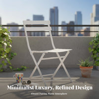 Photogenic Wireframe Loop rear Chair Folding Seating Furniture Stylish Design Space-Saving for Young Adults, Interior Decorators, Apartment Dwellers