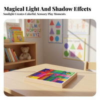 Rainbow Acrylic Blocks Quality Light and Shadow Toy Educational Geometric Shape Blocks for Kids, Young