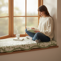Dopamine Cool-Touch Tencel Bay Window Cushion, All-Season Balcony Tatami Mat, Customizable