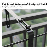 Easy to Install Balcony Railing Planter Heavy Duty Hanging Railing Planter Drill-Effortless Hanging Flower Rack Decorative Design for Apartment Dwellers, Fence, Patio