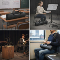 Flute Carrying Case Hard-Shell Flute Case Zippered for Rehearsals