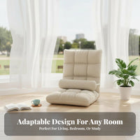 Reclining Floor Lounger Thick Cushioning Adjustable Backrest Lounger for Bedroom