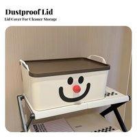 Cheerful Face Storage Cube Stackable Organizer Box Cute Design for Nursery