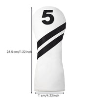 Golf Club Head Cover Embroidered Golf Club Cover with Velvet Velvet-Lined Headcover Elastic Safeguarding for Golfers