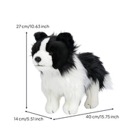 Border Collie Stuffed Dog Soft Border Collie Stuffed Toy Plushie Fuzzy Surface Washable for Children, Shelf Display, Bedroom