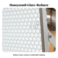 Flicker-without Flicker LED Gymnasium Light Wide Angle Illumination Anti-Glare Honeycomb Lamp Energy Saving Badminton Court Hanging Light Aviation Aluminum Body for Athletes, Students, Facility Managers, Indoor Stadium, Factory, Workshop, Warehouse