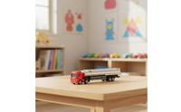 Oil Tanker Truck Toy Gift Box Packaging Alloy Petroleum Truck Toy Rubber Tires Realistic Oil Tanker Model for Kids, Collectors, Display