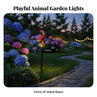 Waterproof Solar Creature Garden Light Energy Saving LED Creature Figure Stake Light Auto On/deactivate for Yard, Patio, Pathway