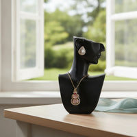 Matte Black Necklace Display Bust Resin Display Bust with Base Simple Necklace Organizer Balanced for Jewelers