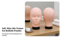 Realistic Skin Texture Makeup Practice Head Multifunctional Makeup Practice Mannequin Easy to Clean for Beginners, Cosplayers, Salon