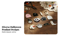 Alloy Flow Oil Trinket Long-Lasting Metal Halloween Trinket Gothic Skull Charms Detailed Design Halloween Craft Charms