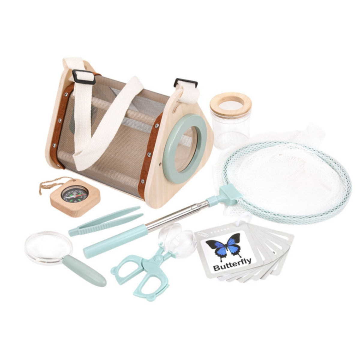 Wooden Observation Kit Mesh Bug Catcher Kit Hands-on Learning Nature Exploration Set Handheld for Children