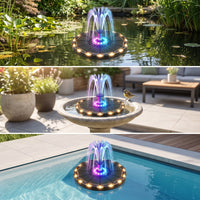 Solar Fountain Pump Illuminated for Courtyard, Homeowners