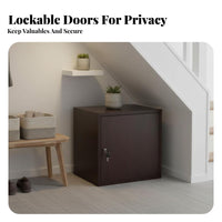 Customizable Layout Stackable Cube Cabinet with Doors Easy Assembly Stackable Cube with Door adaptable Use Household Storage DIY Design for Homeowners, Families, Students, Under Stairs, Study Room, Bedroom, Office