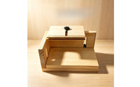 Manual Labeling Bracket Solid Wood Labeling Bracket with Ruler Precision for Workshops