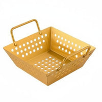 Stainless Steel Frying Basket Thickened Material Square French Fry Holder Rustproof Square Serving Basket for Chefs
