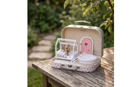 Compact Miniature Suitcase Dollhouse Collectible Miniature Trunk Toy for Playroom, Tabletop
