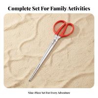 Clam Digging Rake and Shovel Set Child-Sized Kids Beachcombing Tool Kit Crustacean Catching Equipment Portable for Family, Beach