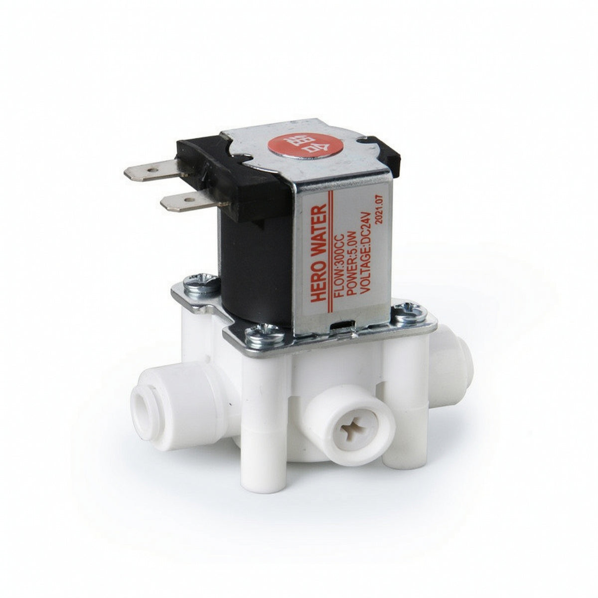 Waste Water Solenoid Valve 24V Wastewater Solenoid Valve Adjustable Quick Connect for DIYers, Under-Sink Plumbing