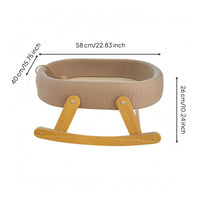 Breathable Mesh Cat Rocking Bed Elevated Cat Rocker Bed Lightweight Pet Furniture Indoor Use