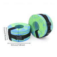 Buoyant Arm Buoy Rings with Adjustable Straps Thick Foam Arm Floaties Compact Durable for Beginners, Swimmers, Pool, Swim Training, Rehabilitation