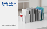 Minimalist Acrylic Bookend, Desktop Document Organizer, Modern Book Holder for Office, Study, Living Room