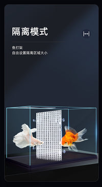 yee鱼缸盖板防跳拼接板亚克力板隔离板底托透明防逃专用方便拼接 【适用80-90缸】30*30 8片/白板+边托+钳子