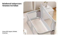 Compact Fold Mesh Anti-Pressure Baby Bed Lightweight Foldable in-Bed Sleeper Easy Operation Portable Baby Bassinet for Newborns, Infants, New Mothers, Co-Sleeping, Bedside, Home Use, Nursery