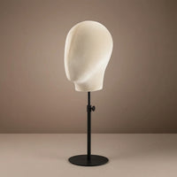 Mannequin Head Stand Adjustable Velvet Mannequin Head Hat Display Stand Countertop Tabletop for Retailers, Boutiques