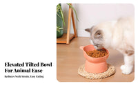 Wide Mouth Bear Shaped Pet Bowl Easy to Clean Elevated Cat Bowl Cute Design for Kittens, Senior Pets, Indoor, Kitchen, Living Room