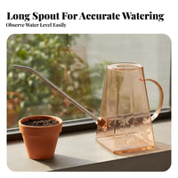 Long Spout Watering Can Large Capacity Transparent Watering Jug Visible Water Level Gardening Supplies for Gardeners, Homeowners, Balcony, Patio, Home