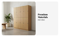 Wooden Locker Cabinet Reliable Lock Employee Locker Cabinet for Employees, Clients, Salon, Workplace, Office