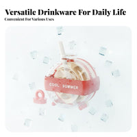 Hygienic 2-in-1 Ice Creator Bottle Reusable 2-in-1 Ice Tray Bottle Food-Grade Material Kitchen Gadget Leak-Proof for Travel, Parties, Camping, Picnics