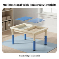 Material children's Activity Table and Chair Set All in Unified Sand and Water Play Table Leak-Proof Educational Toy Rounded Edges for Preschoolers, Toddlers, Kindergarten, Daycare Center, Playroom, Nursery