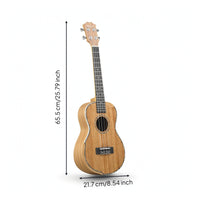 Acoustic Ukulele with Armrest Four-String Tenor Ukulele Warm Stringed Instrument Smooth for Beginners, Practice