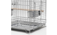 Bird Cage with Pull-out Tray Stainless Steel Hanging Bird Cage Easy to Clean Birdcage for Budgies, Finches