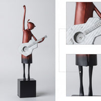 Metal Statue Decorative Human Figure Statue Elegant for Art Lovers, Homeowners