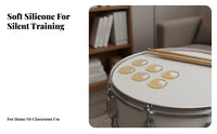 6 Pieces Drum Mute Pads Reusable Overtone Control Gel Pads Strong Adhesion Silicone for Drummers, Beginners, Practice
