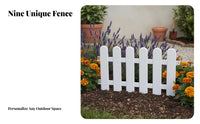 Plastic Garden Fence Easy Assembly White Plastic Picket Fence Lightweight