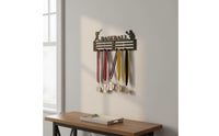 Sleek Black Finish Baseball Medal Hanger Rust-Resistant Metal Sports Medal Holder Minimalist Design Wall Mount Sports Awards Holder Easy to Install for Athletes